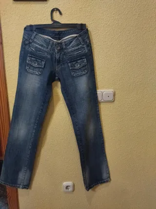 Pantalón vaquero recto azul