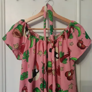 Vestido estampado comprado no Brasil