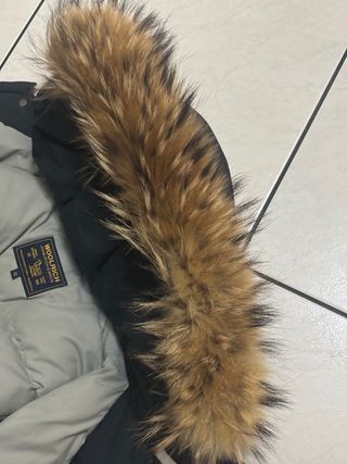 Giubbotto Woolrich nero con cappuccio ORIGINALE