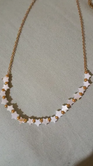 Gargantilla acero y nácar