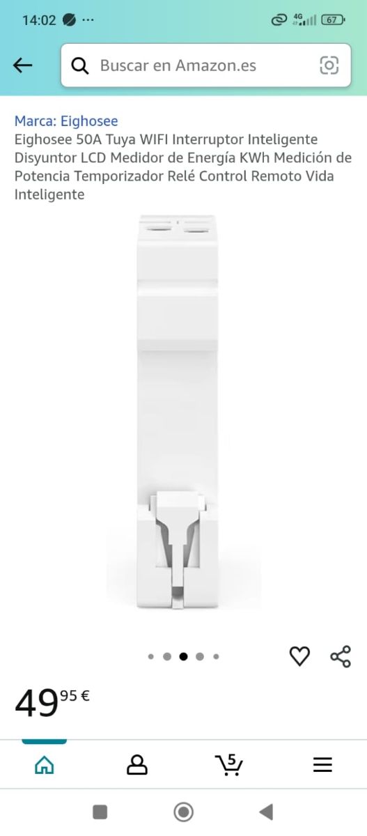 Medidor de Energía Eighosee 50A WiFi