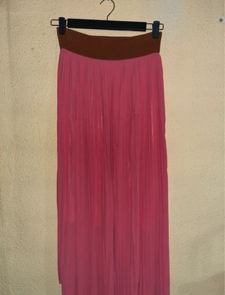 Falda larga plisada vuelo M