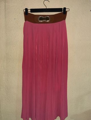 Falda larga plisada vuelo M