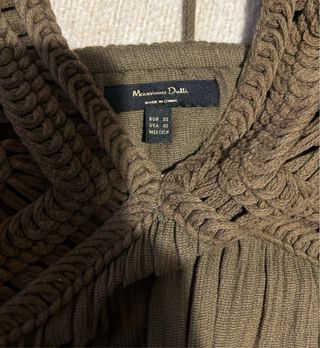 Vestido largo Massimo Dutti verde