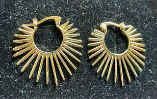 Pendientes Aro Rayos Dorados