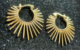 Pendientes Aro Rayos Dorados
