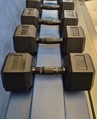 Manubri esagonali con impugnatura nera 2x 2,5kg