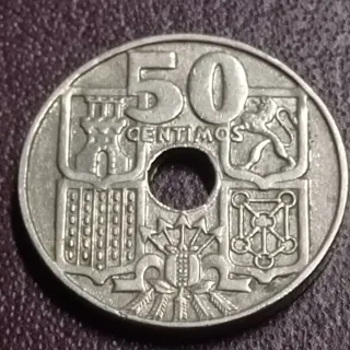 Moneda 50 céntimos España 1963 Estrella 64