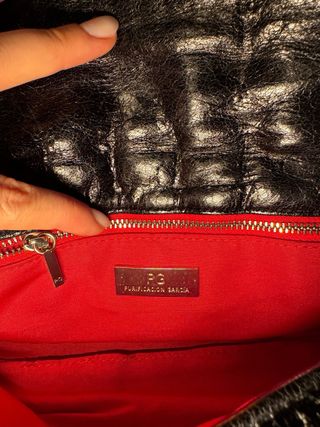 Bolso Purificación García Piel Negro plateado