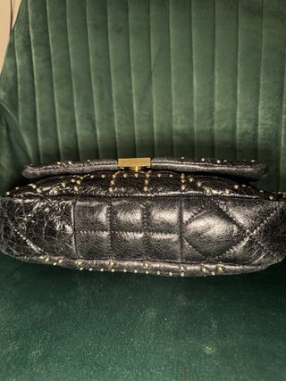 Bolso Purificación García Piel Negro plateado