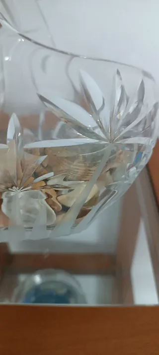 Cesta de cristal Irena Poland conchas