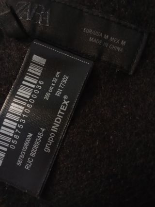 Bufanda Zara cuadros caballero