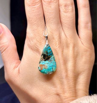 Colgante Crisocola en plata 925