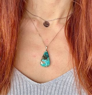 Colgante Crisocola en plata 925