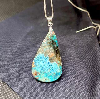 Colgante Crisocola en plata 925