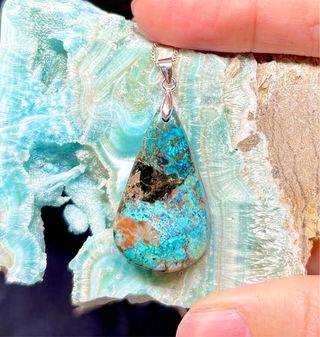 Colgante Crisocola en plata 925