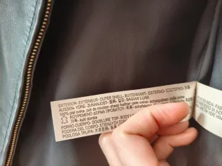 Cazadora Piel Negra Massimo Dutti Talla S