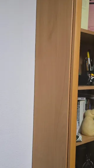 Librerías Bily con altillo y puertas de vidrio