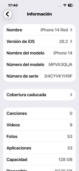 iPhone 14 Red Edition 128Gb