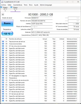 SSD Externo Kingston XS1000 2TB USB 3.2