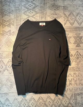 Maglione Tommy Hilfiger V-neck Nero