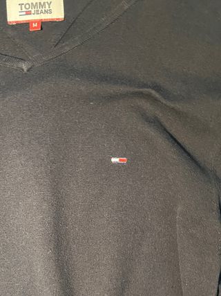 Maglione Tommy Hilfiger V-neck Nero