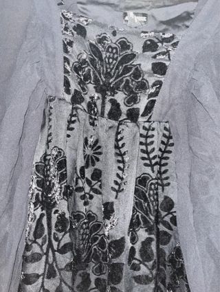 Blusa Negra Tul Talla M