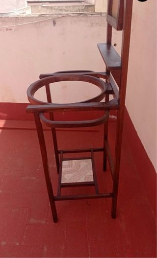 Mueble Palangana Madera y Cerámica