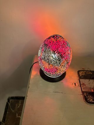 Lámpara Huevo Mosaico Multicolor