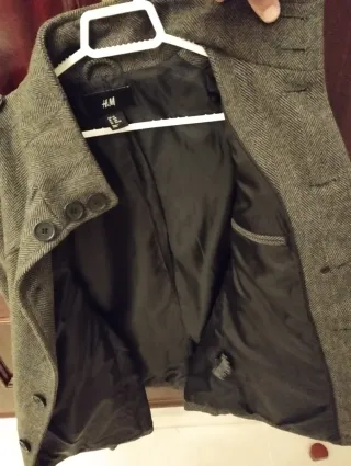 Abrigo H&M Hombre Verde Oliva