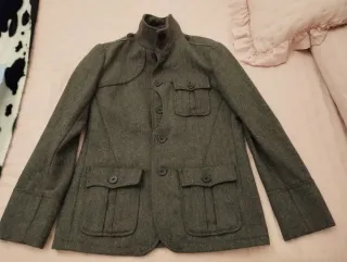 Abrigo H&M Hombre Verde Oliva