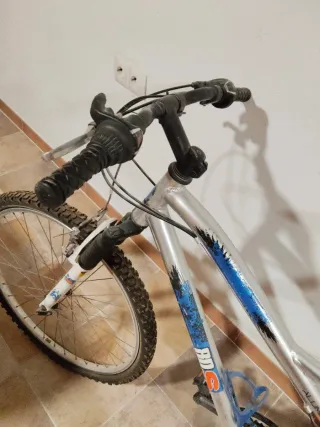 Bicicleta gris para niño