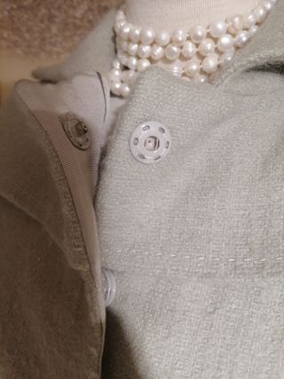 Abrigo lana y mohair topo