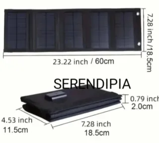 PANEL SOLAR PLEGABLE 25W + POWER BANK 20000 mAh