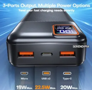 PANEL SOLAR PLEGABLE 25W + POWER BANK 20000 mAh