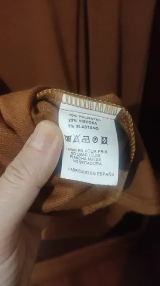 Vestido elegante, Talla M, Negro y Marrón