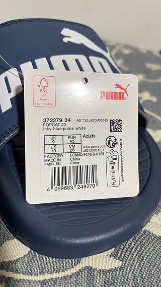 Chancletas Puma Azul