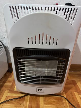 Estufa de gas plegable blanca