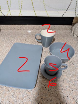 Vajilla Ikea Gris Azul