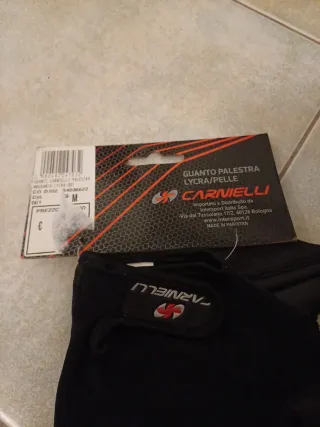 Guanti palestra Carnielli Lycra/Pelle M