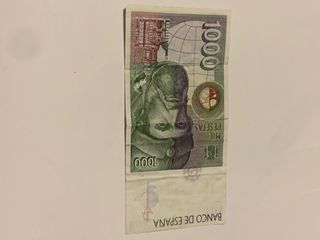 Billete 1000 pesetas Banco de  Espania. Negociable