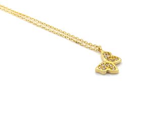 E1792498-36 Gargantilla Oro 18k Mariposa Circonita