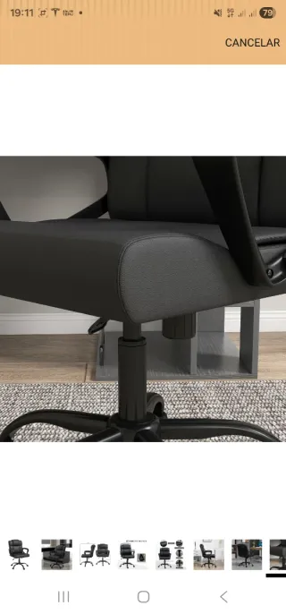 Silla de oficina Vinsetto negra sin usar