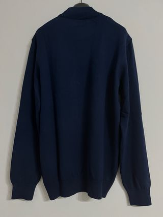 Loro Piana Mezza Zip Blu Navy L