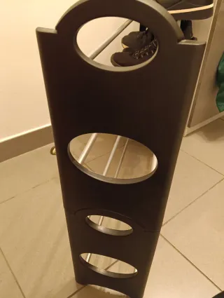 Zapatero Metálico Negro 4 Niveles