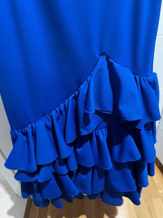 Falda flamenca volantes azul