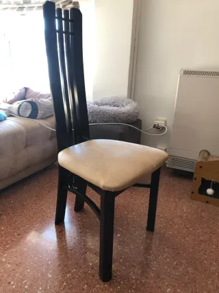 4 Sillas Comedor Madera Tapizadas