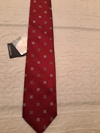 Corbata Cortefiel Roja Estampada