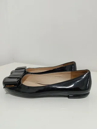 Bailarinas Prada Charol Negro Talla X