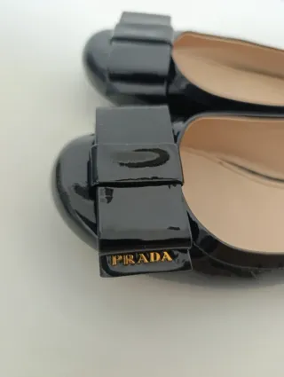 Bailarinas Prada Charol Negro Talla X